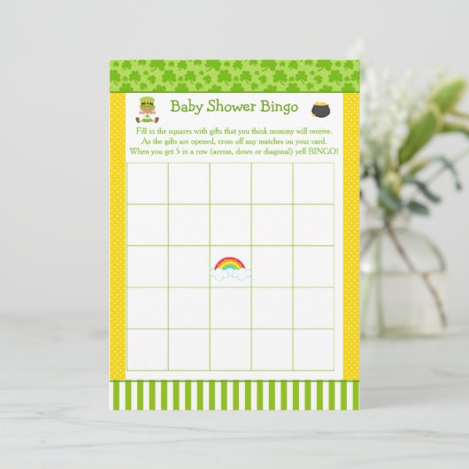 St Patrick Afrikaans Amerikaans Meisje Baby shower Kaart (Staand voorkant)