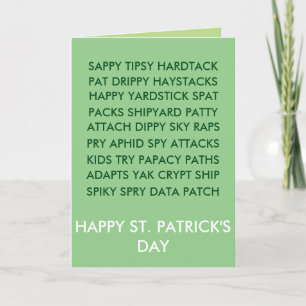 St. Patrick Anagram kaart
