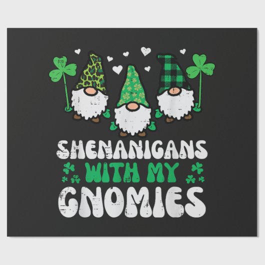 St. Patrick-avonturen met Gnomies Dwergen Cadeaupapier (Vlak)