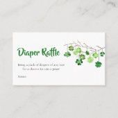 St. Patrick Baby shower Diaper Raffle Visitekaartje (Voorkant)