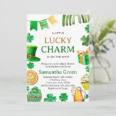 St. Patrick Baby shower Invitation Kaart (Staand voorkant)