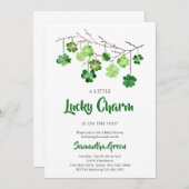 St. Patrick Baby shower Invitation Kaart (Voorkant / Achterkant)