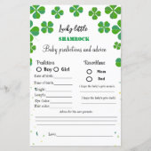 St. Patrick babyborrel spel babyvoorspelling  (Voorkant)