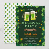 St Patrick bier thema Feestdagenkaart (Voorkant / Achterkant)