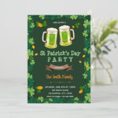 St Patrick bier thema Feestdagenkaart (Staand voorkant)