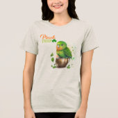 St Patrick Birdie Green Parrot Pinch Proof Tri-Blend Shirt (Voorkant)
