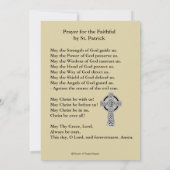 St. Patrick Bishop Shamrocks Irish Prayer (Achterkant)