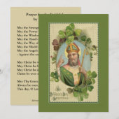 St. Patrick Bishop Shamrocks Irish Prayer (Voorkant / Achterkant)
