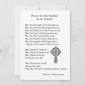 St. Patrick Bishop Shamrocks Prayer Irish (Achterkant)