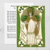 St. Patrick Bishop Shamrocks Prayer Irish (Voorkant / Achterkant)