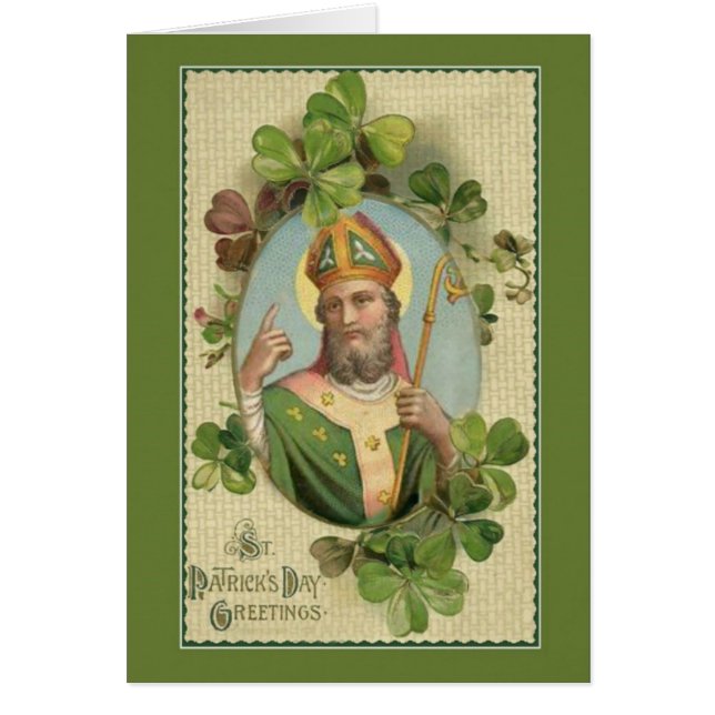 St. Patrick Bishop Shamrocks Prayer Irish (Voorkant)