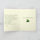 St. Patrick Bishop Shamrocks Prayer Irish Kaart (Binnen)