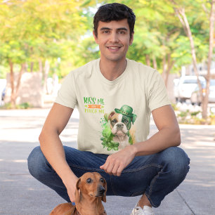 St Patrick Boxer Dog Kiss Me Niet Pinch Me T-shirt