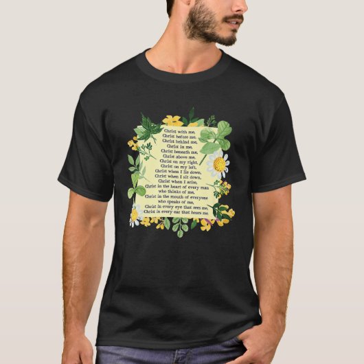 St Patrick Breastplate Prayer Patrick's Day Cathol T-shirt (Voorkant)