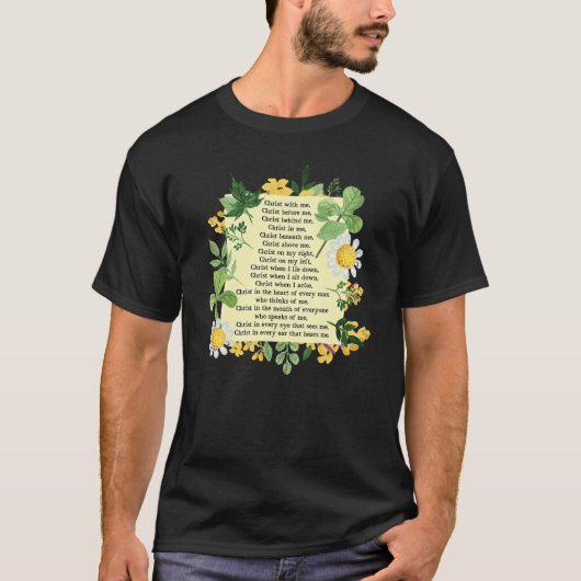 St Patrick Breastplate Prayer Patrick's Day kathol T-shirt (Voorkant)