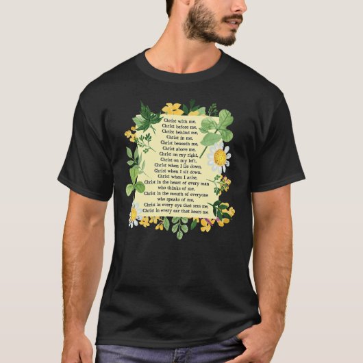 St Patrick Breastplate Prayer Patrick's Day kathol T-shirt (Voorkant)
