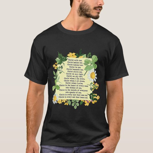 St Patrick Breastplate Prayer Patrick's Day kathol T-shirt (Voorkant)