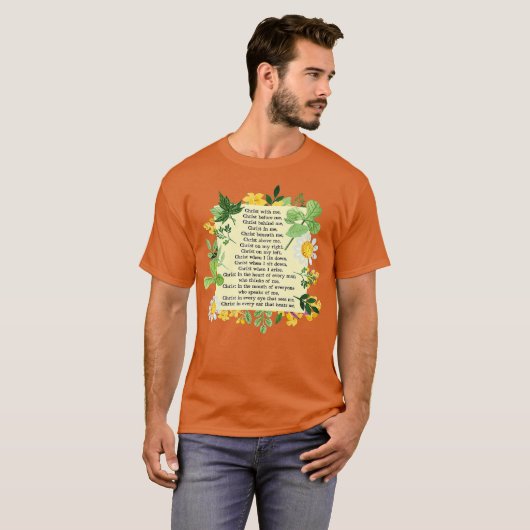 St Patrick Breastplate Prayer Patricks Day T-shirt (Voorkant volledig)
