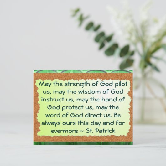 St Patrick briefkaart (Staand voorkant)