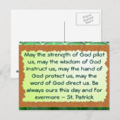 St Patrick briefkaart (Voorkant / Achterkant)