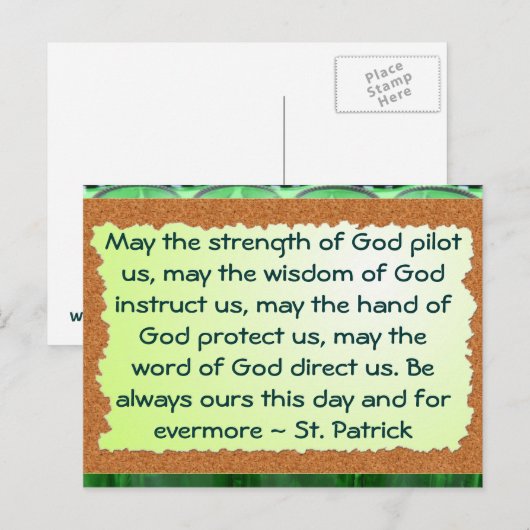 St Patrick briefkaart (Voorkant / Achterkant)