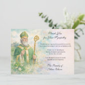 St. Patrick Catholic Irish Celtic Cross Condolence Bedankkaart (Staand voorkant)