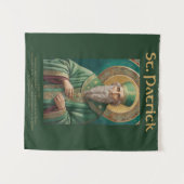 St Patrick Catholic Saint Prayer Tapestry Wandkleed (Voorkant (horizontaal))
