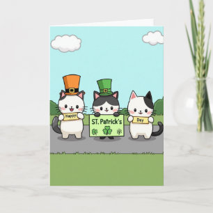 St. Patrick Cats Happy Day Kaart