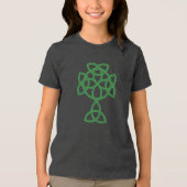 St. Patrick Celtic Cross | Trinity Knot & Quote Tri-Blend Shirt (Voorkant)