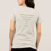 St. Patrick Celtic Cross | Trinity Knot & Quote Tri-Blend Shirt (Achterkant)