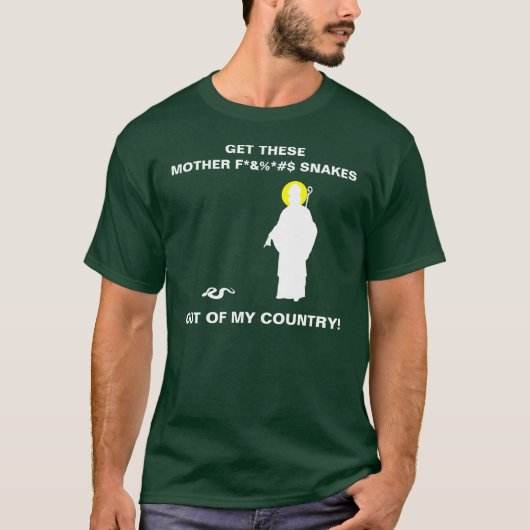 St Patrick Chasin' Snakes uit Ierland T-shirt (Voorkant)