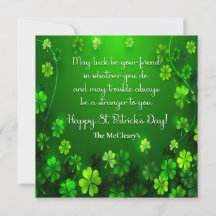 St. Patrick-citaten Mooi Geluk Vakantiekaart