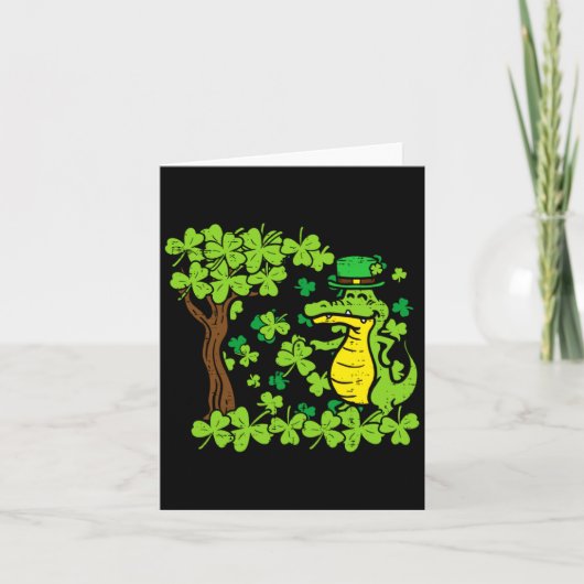 St. Patrick Dag Alligator Shamrock Heilige Patty M Kaart (Voorkant)