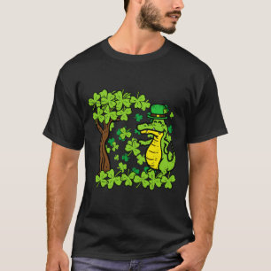 St Patrick Dag Alligator Shamrock Sint Pattys Here T-shirt
