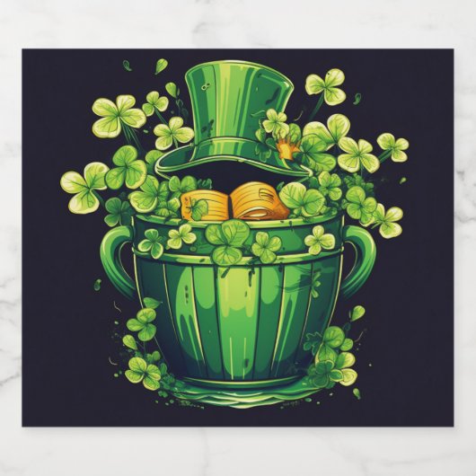 St. Patrick Dag Bier Etiket (Enkel label)