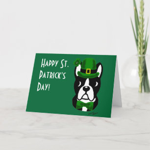 St. Patrick Dag Boston Terrier 1 Kaart