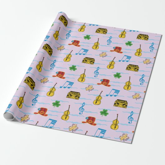St. Patrick-dag Cadeaupapier (Uitgerold)