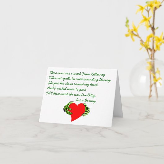 St Patrick Dag de Gaëlische Limerick van Claddagh Kaart (Gele Bloem)