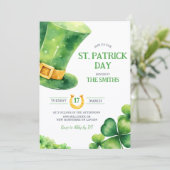 St. Patrick Dag Feest Uitnodiging (Staand voorkant)