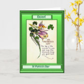 St Patrick dag, Gedicht Kaart (Gele Bloem)