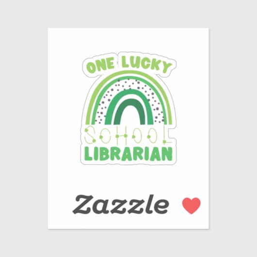 St. Patrick Dag Gelukkige Bibliothecaris Sticker (Vel)