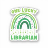 St. Patrick Dag Gelukkige Bibliothecaris Sticker (Voorkant)