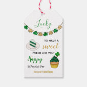 St Patrick dag glitter gelukkige vriend collega gr Cadeaulabel (Voorkant)
