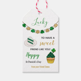 St Patrick dag glitter gelukkige vriend collega gr Cadeaulabel