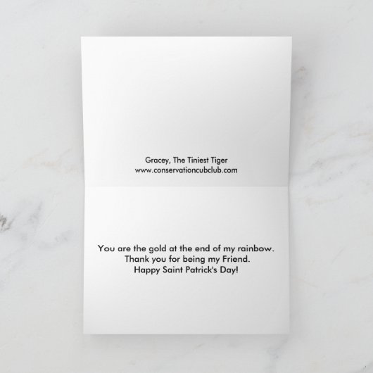 St. Patrick Dag Gracey Feestdagen Kaart (Binnen)