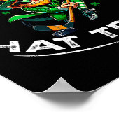 St Patrick Dag Heilige Hoedentruc Grappige Hockey Poster (Hoek)