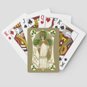 St. Patrick Dag Ierse Religieus Katholiek Pokerkaarten