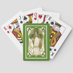 St. Patrick Dag Ierse Religieus Katholiek Pokerkaarten