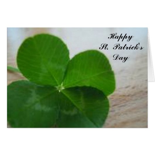 ST. PATRICK DAG IRISH LUCK-kaart (Voorkant Horizontaal)