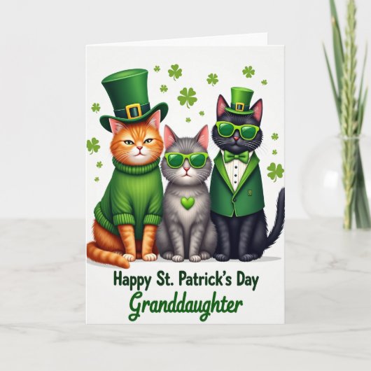 St. Patrick Dag Kat Kleindochter Kaart (Voorkant)